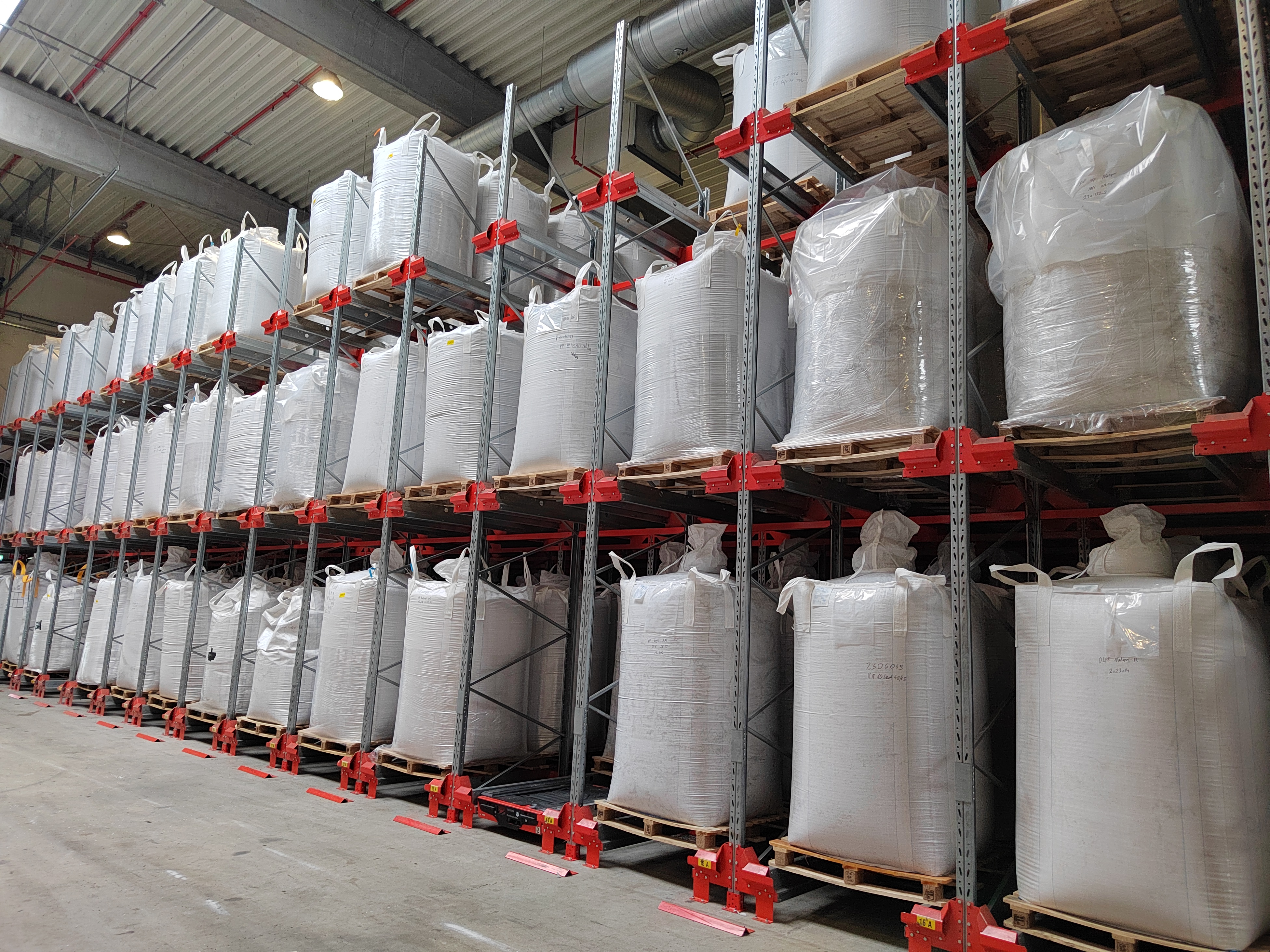 Recycled pallets warehouse