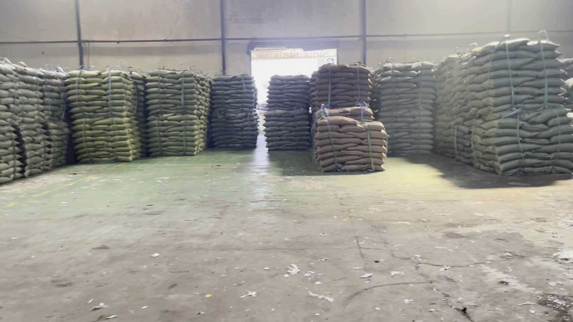 Recycled pallets warehouse